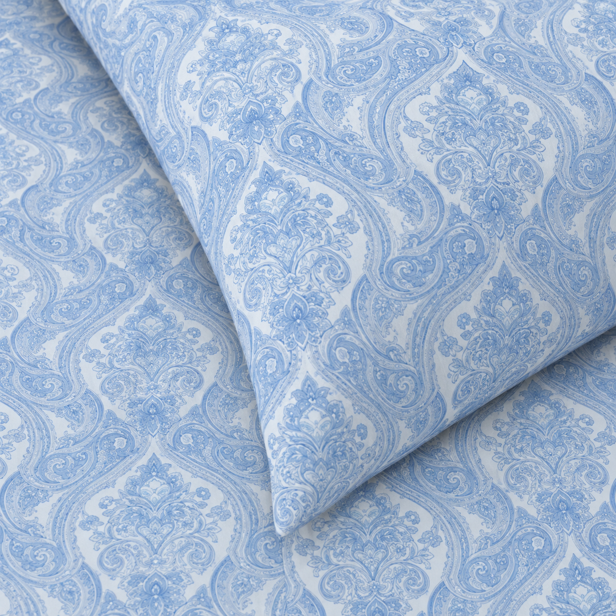 Cotton Percale BedSheet Paisely 02
